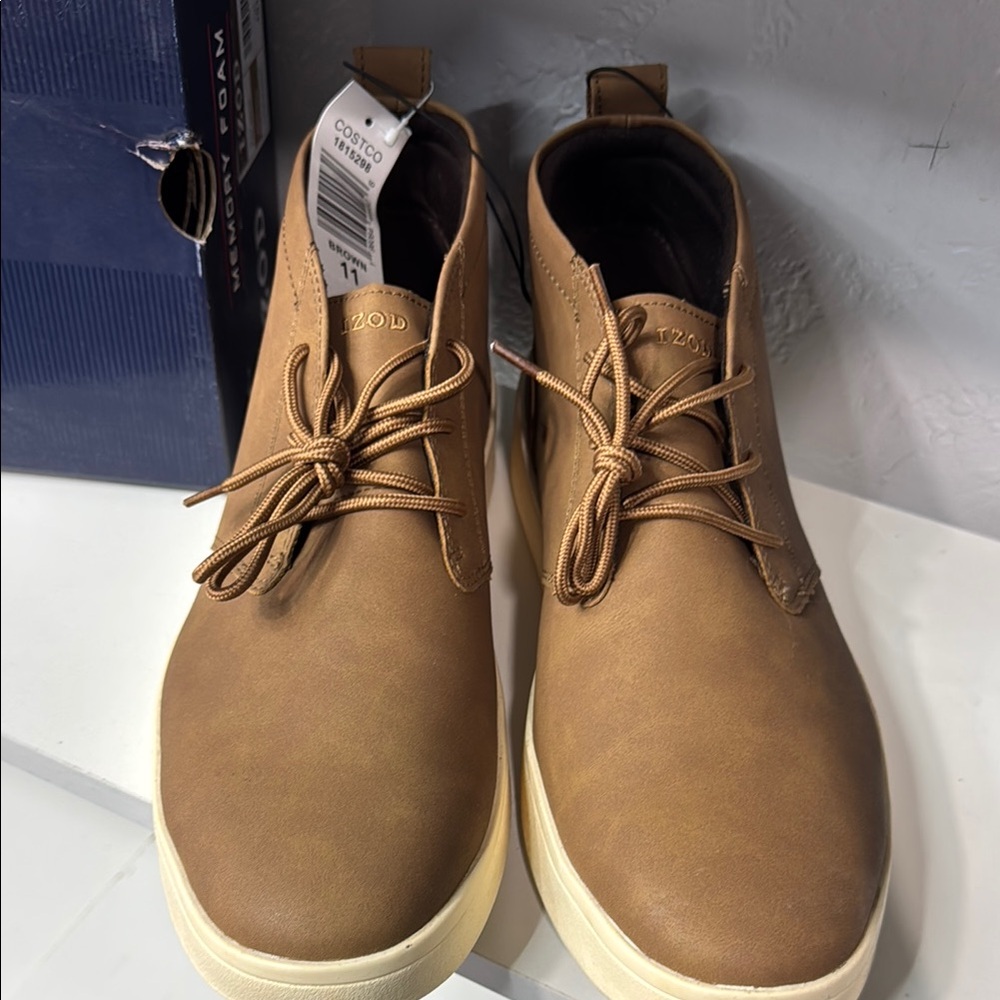 Izod Tan Chukka Boots with Suede Upper